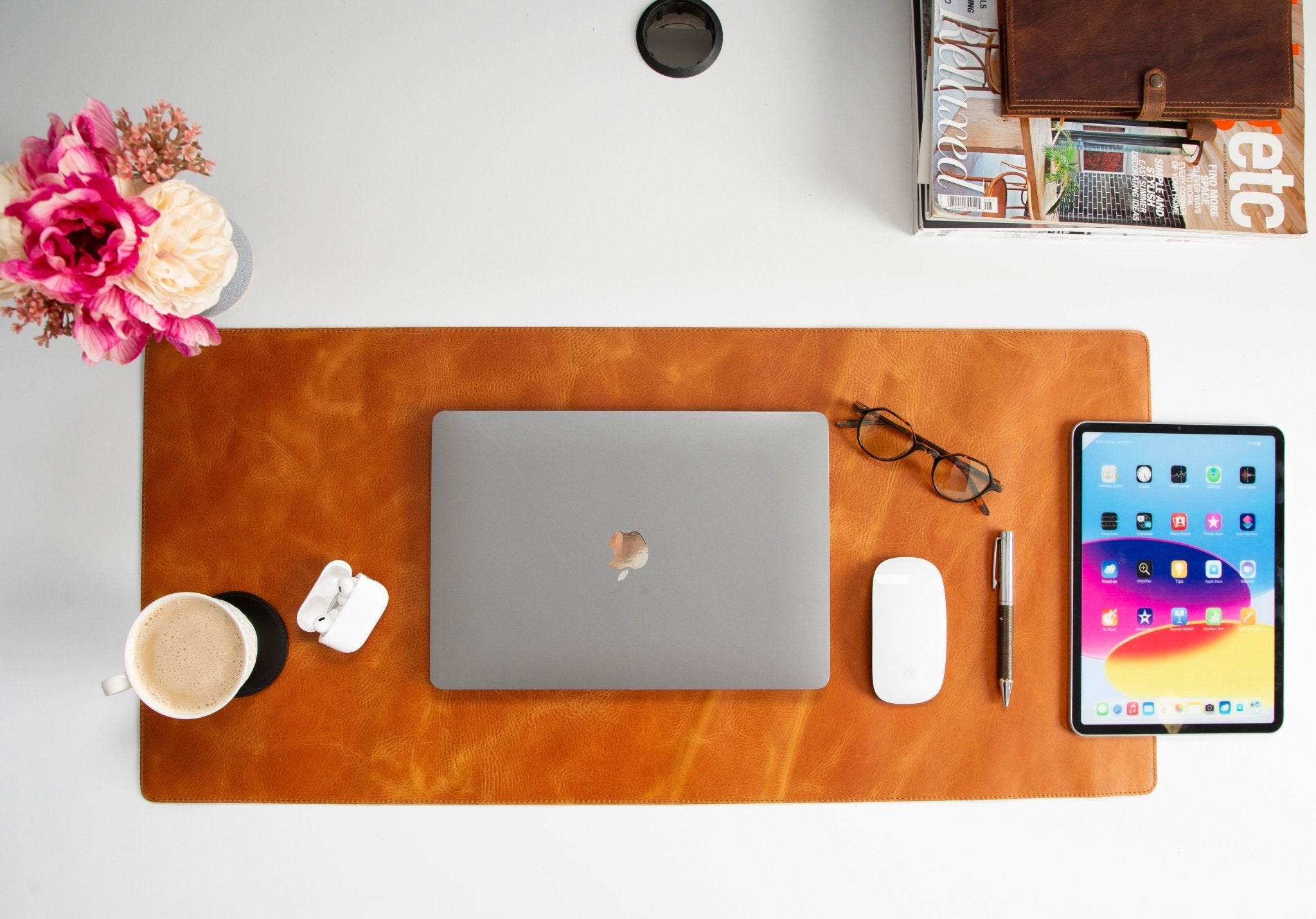 Natural Leather Desk Mat (91 cm x 48 cm) - Overture Gifts
