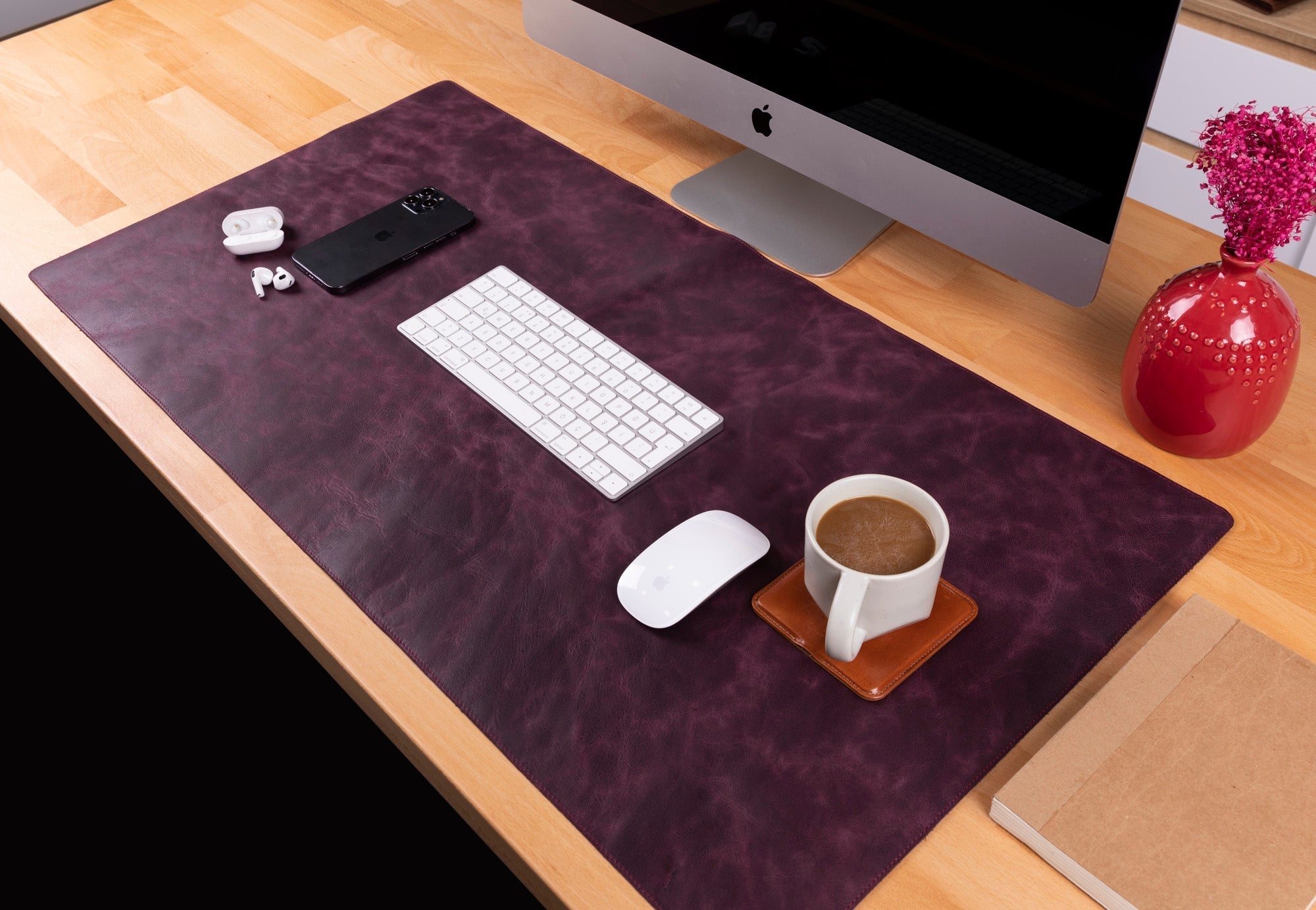 Natural Leather Desk Mat (91 cm x 48 cm) - Overture Gifts