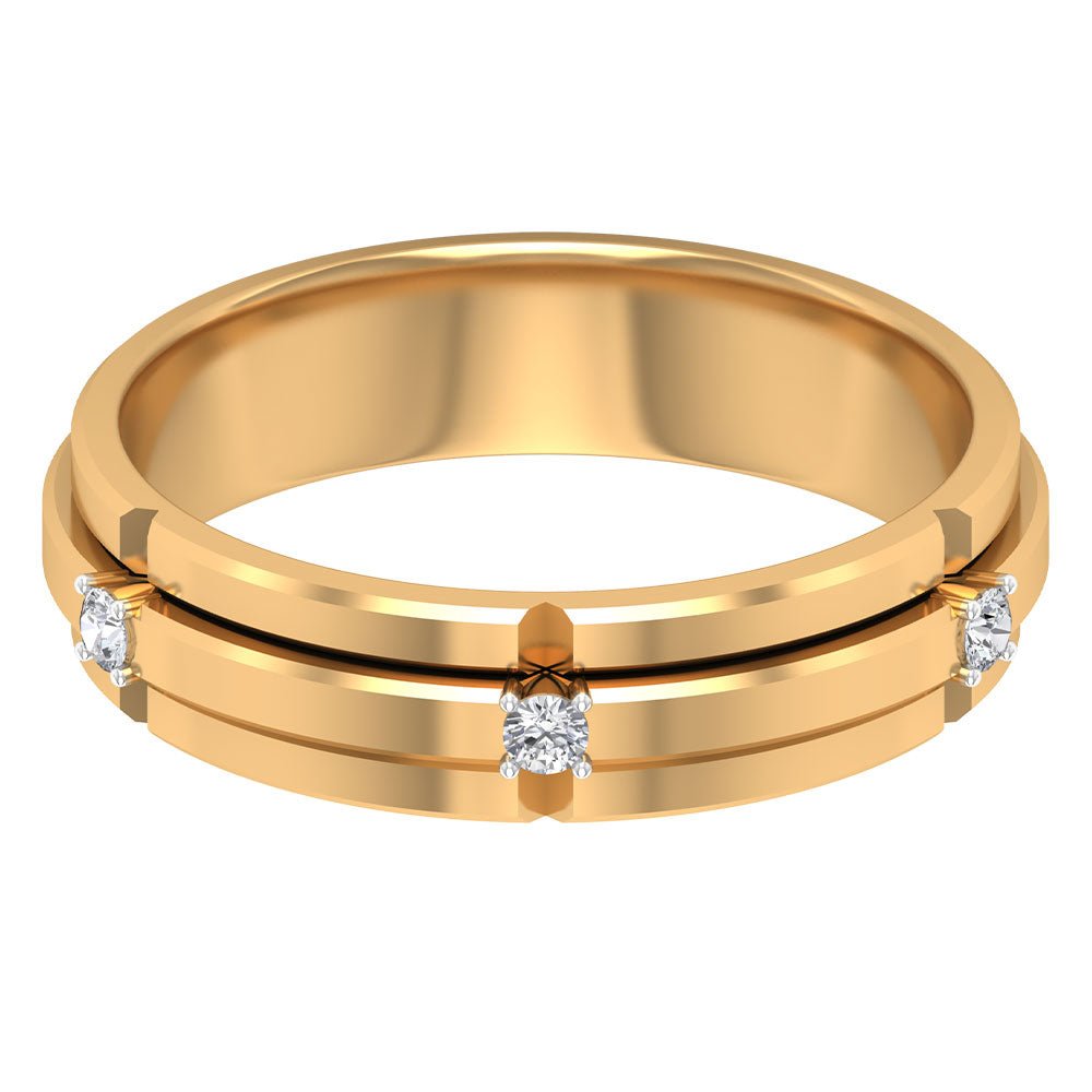 Natural Mens Diamond Band Ring with Certificate - Overture Gifts