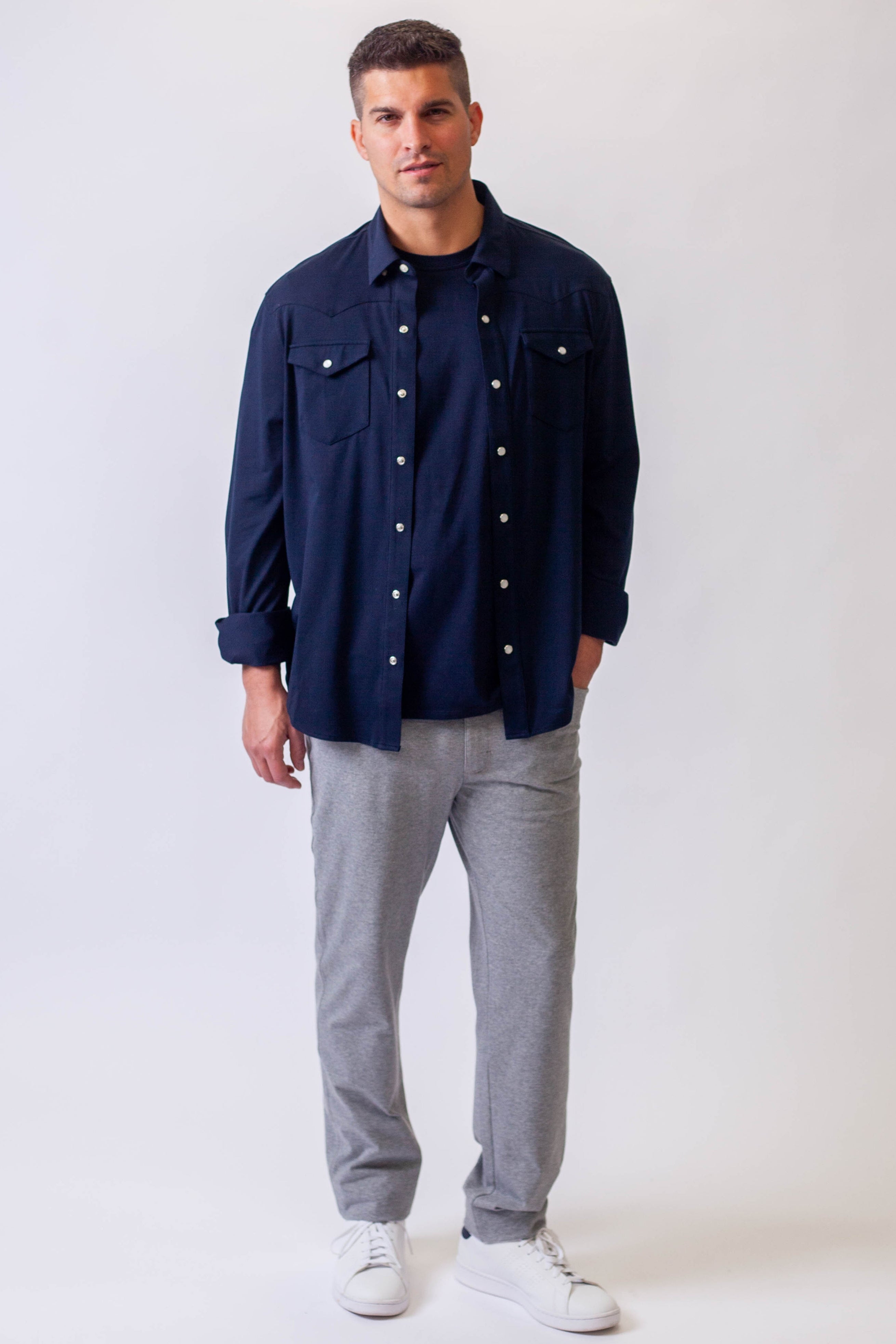 Buki’s Cinqo Western Tech Shirt 2-Pack - Navy/White  - Men