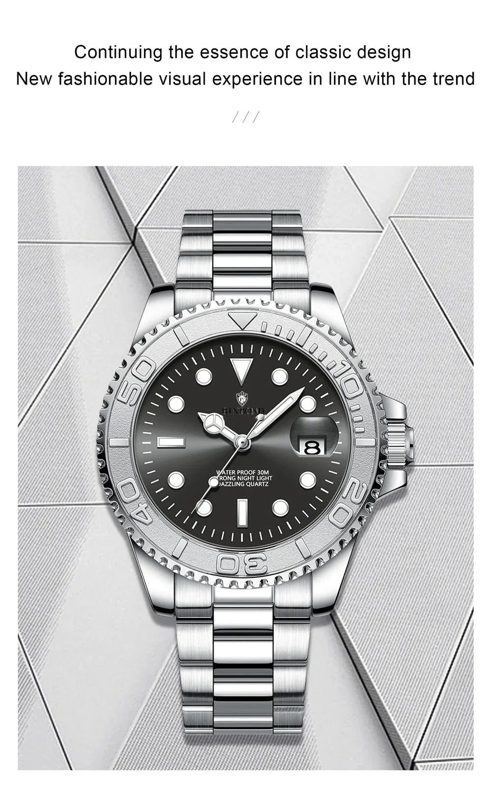 New Automatic Watch Mens Sports Bezel Gray Digital Luxury Watches For Man Fashion Quartz Wristwatches Gifts Men Tudo Por 1 Real - Overture Gifts