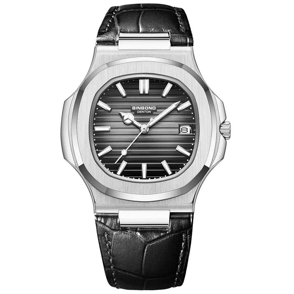 New Casual Business Fashion Quartz Wristwatches Rose Gold Clock Men Luxury Watch Automatic Watches Mens Black Relogio Masculino - Overture Gifts