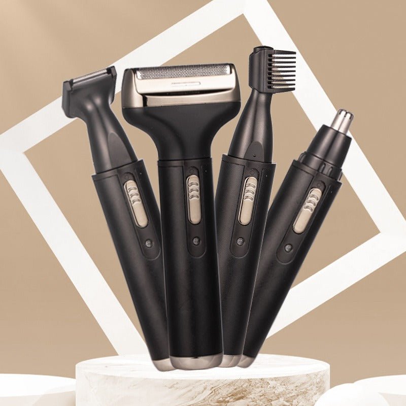 New Men's 4 in 1 Electric Razor Nose Hair Sideburns Knife Trimmer Eyebrow Grooming Set Compound - Overture Gifts
