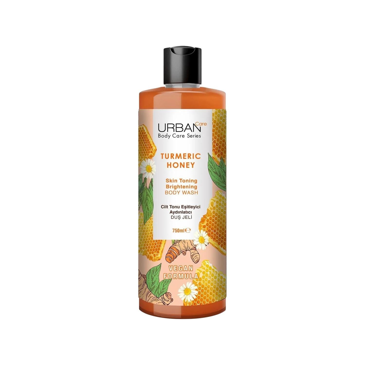 URBAN Turmeric Honey Body Wash Gel - Natural Skincare for Even Skin Tone & Brightening - 25.36 fl oz