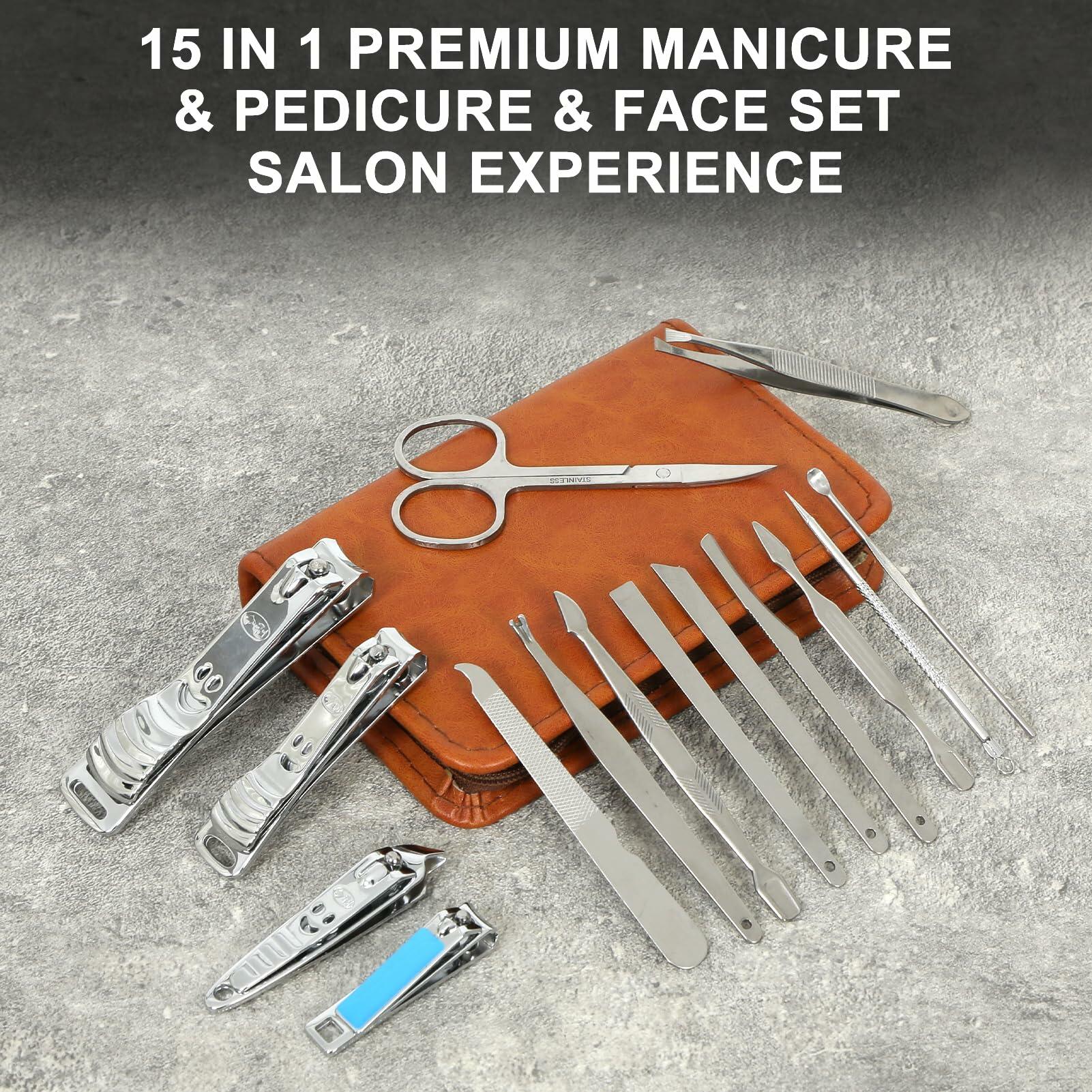 The Artisan Grooming Set — 15-Piece Manicure & Pedicure Collection