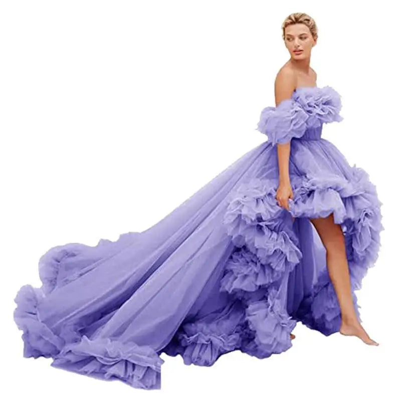 Orange Luxury Women’s Fashion High Low Gown