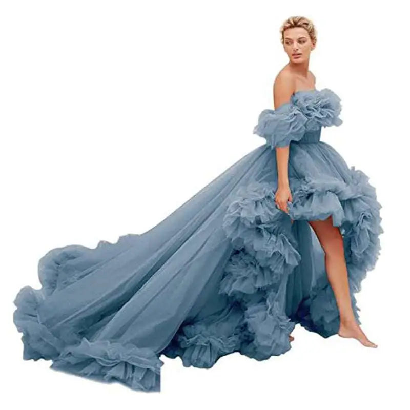 Orange Luxury Women’s Fashion High Low Gown