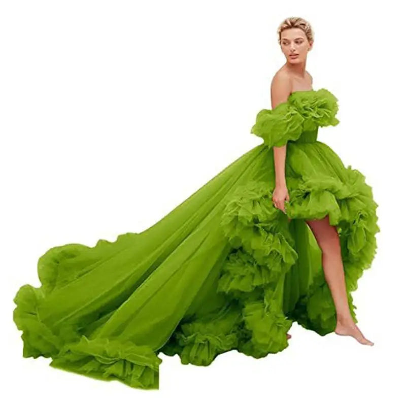 Orange Luxury Women’s Fashion High Low Gown
