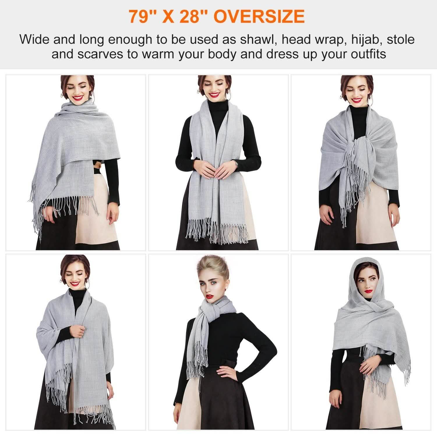 Oversize Cashmere Wool Shawl Wrap Blanket - Overture Gifts