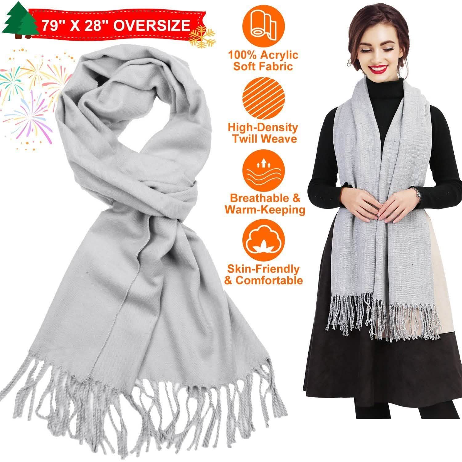 Oversize Cashmere Wool Shawl Wrap Blanket - Overture Gifts