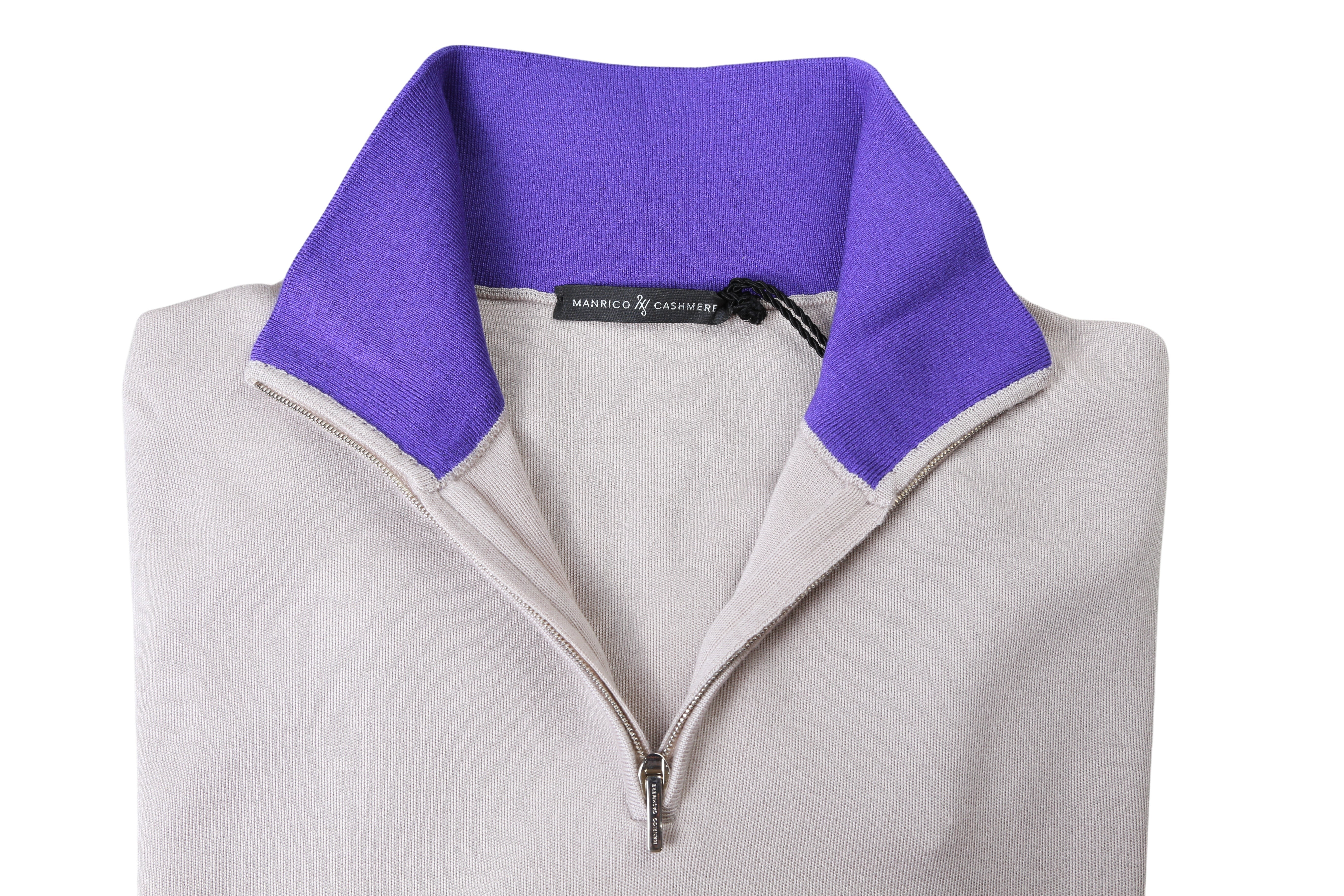 Manrico Cashmere Quarter-Zip Mock Neck Sweater