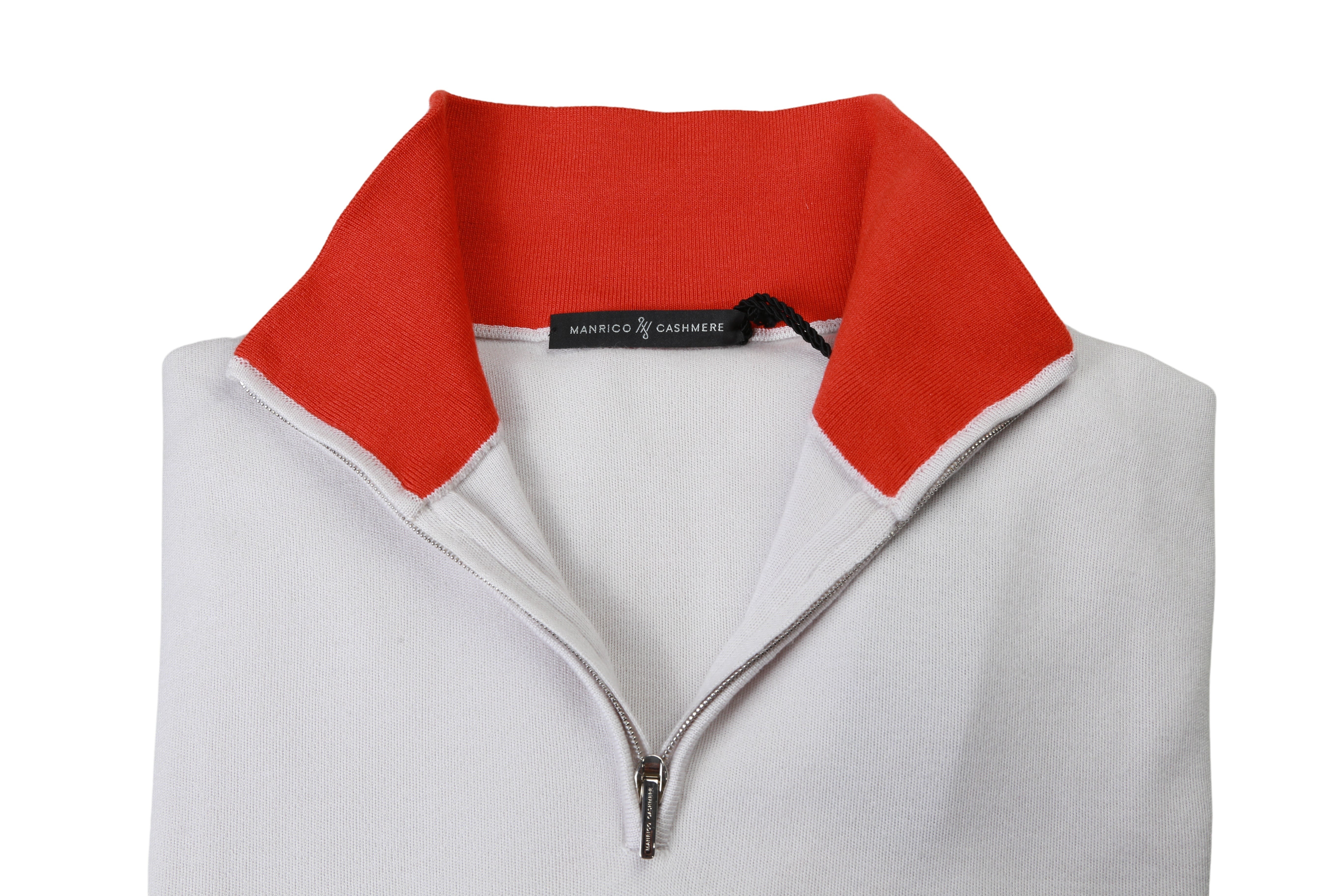 Manrico Cashmere Quarter-Zip Mock Neck Sweater
