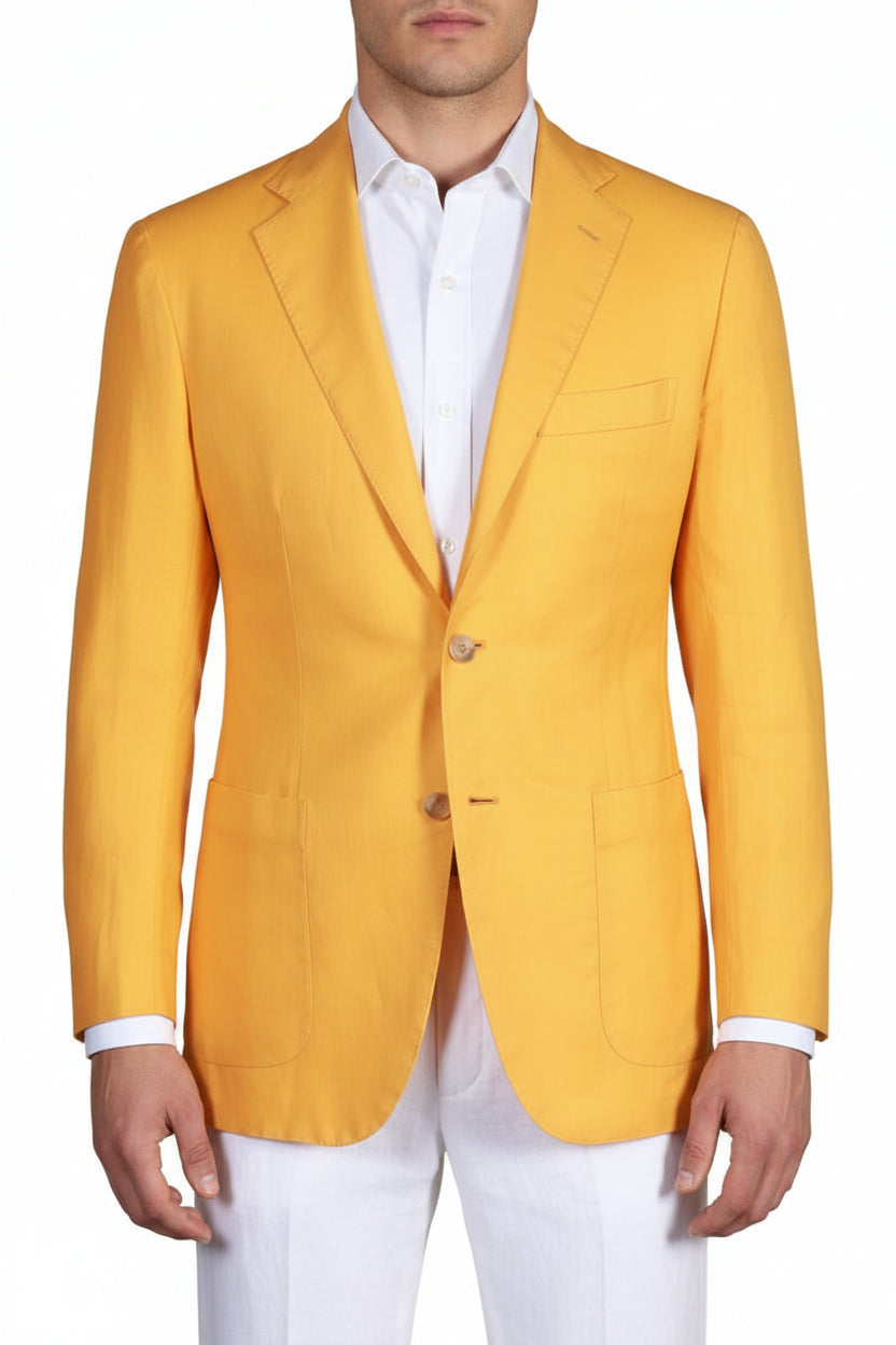 Kiton Birdseye Cotton-Linen Sport Jacket