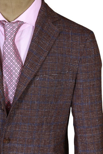 Sartorio Plaid Wool-Cotton Sport Jacket