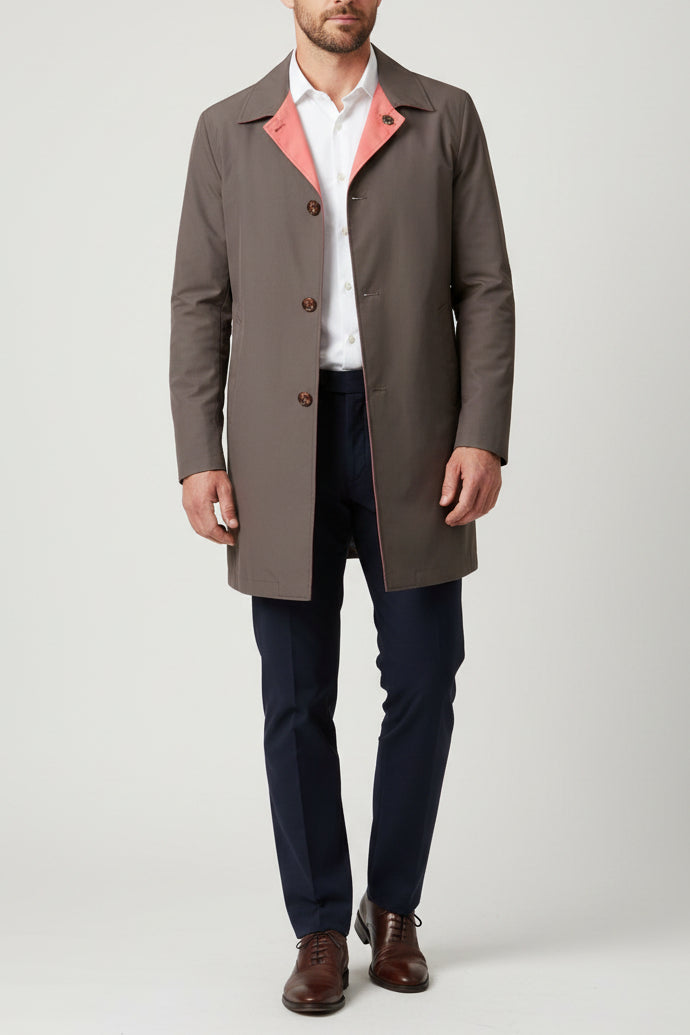 Kired by Kiton Ben Reversible Raincoat