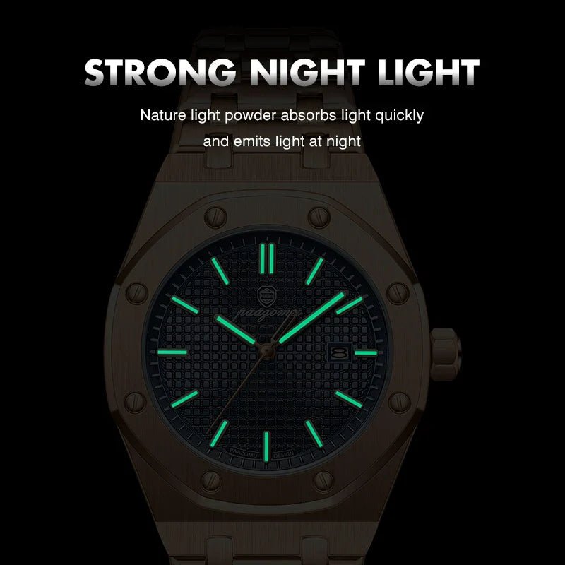 PAAZOMU High Quality Original Men Clock Waterproof Luminous Date Luxury Man Watch Stainless Steel Quartz Men's Watches Male+Box - Overture Gifts