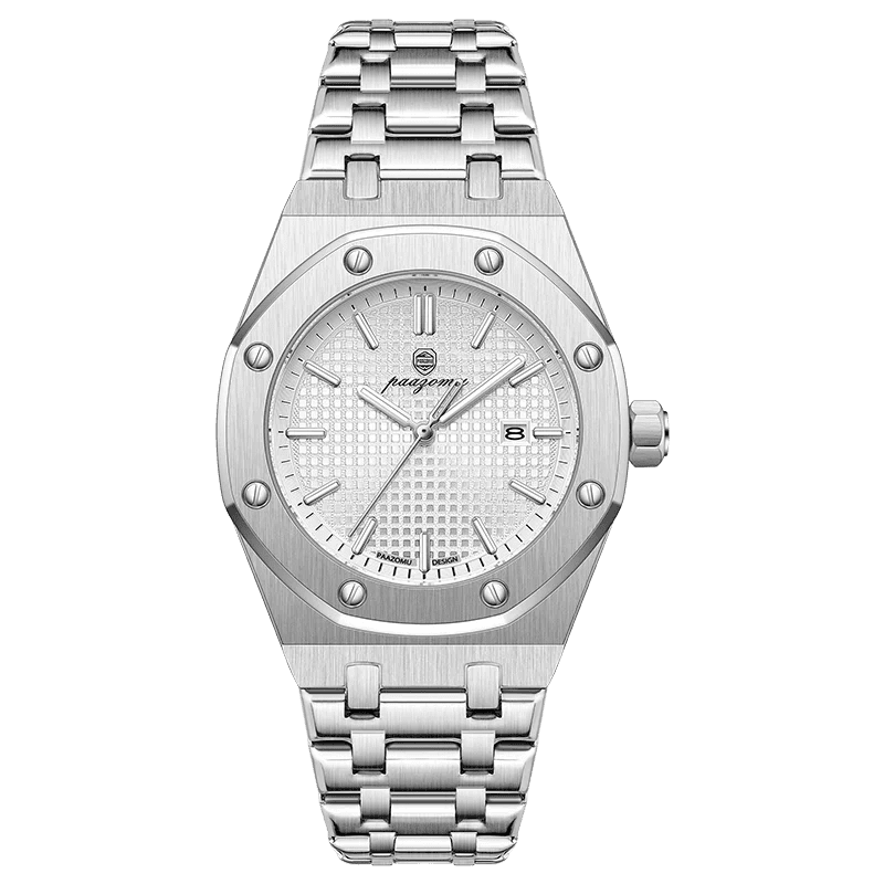 PAAZOMU High Quality Original Men Clock Waterproof Luminous Date Luxury Man Watch Stainless Steel Quartz Men's Watches Male+Box - Overture Gifts