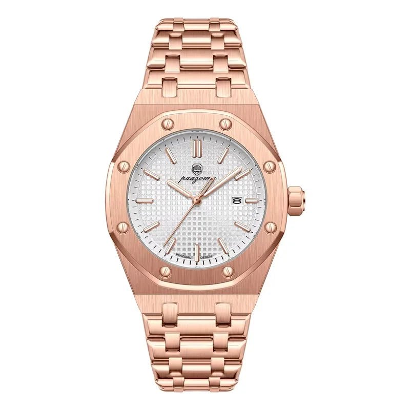 PAAZOMU High Quality Original Men Clock Waterproof Luminous Date Luxury Man Watch Stainless Steel Quartz Men's Watches Male+Box - Overture Gifts