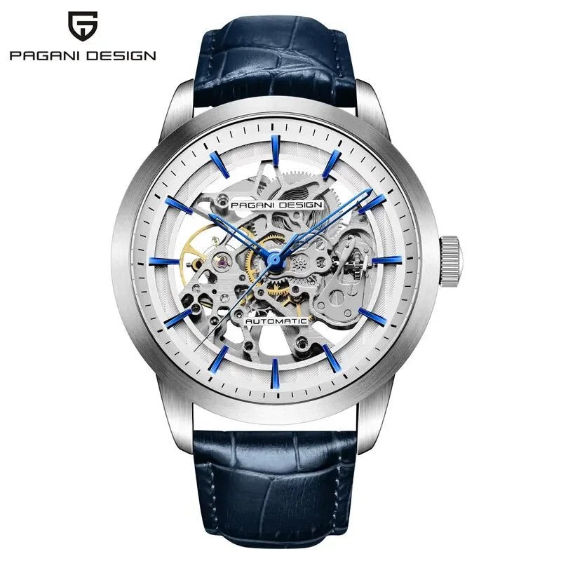 PAGANI DESIGN Business Man Watch Luxury Skeleton Hollow Leather Men's Wristwatch New Mechanical Male Clock Relogio Masculino - Overture Gifts
