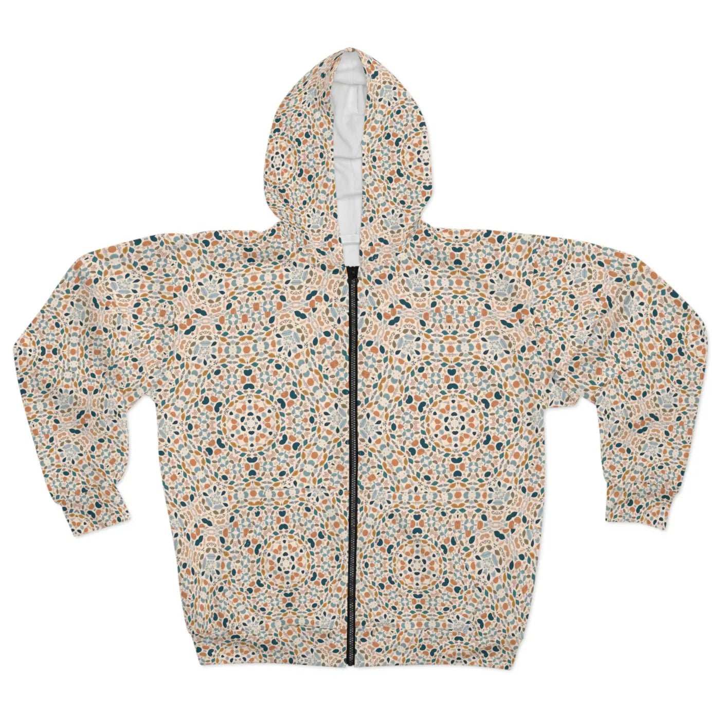 Pastel Geometrical Zip Hoodie – Custom Cut - Dipaliz - Overture Gifts