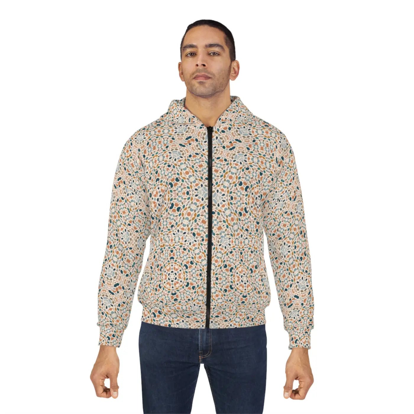 Pastel Geometrical Zip Hoodie – Custom Cut - Dipaliz - Overture Gifts