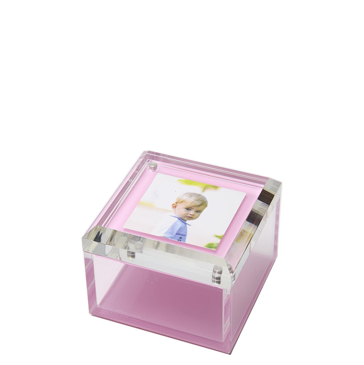 Pastel Pink Acrylic 4" x 4" Photo Box