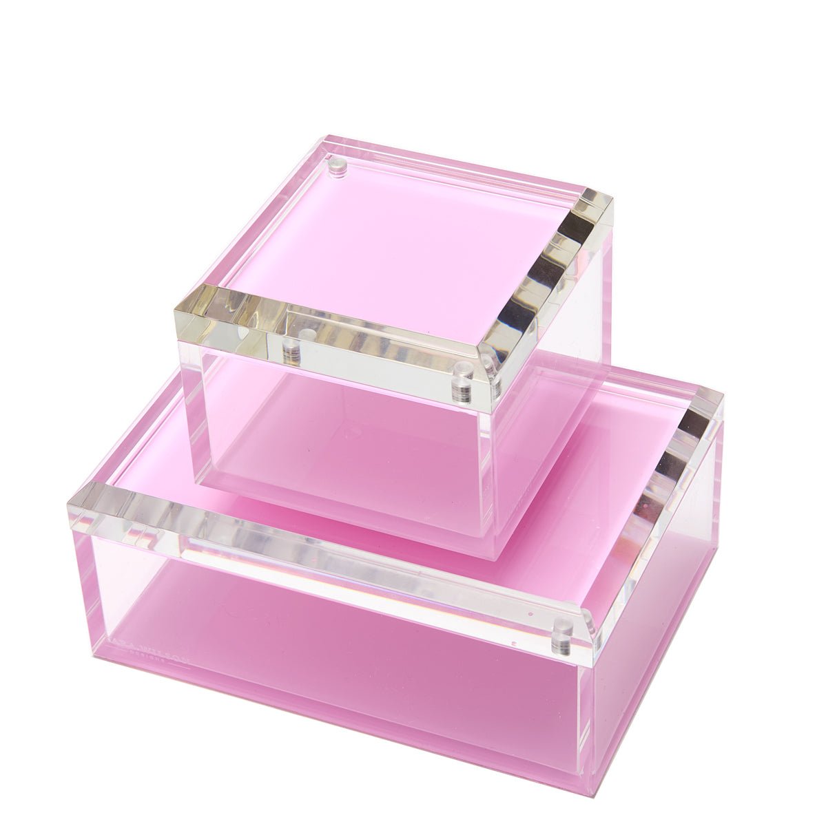 Pastel Pink Acrylic 4" x 4" Photo Box