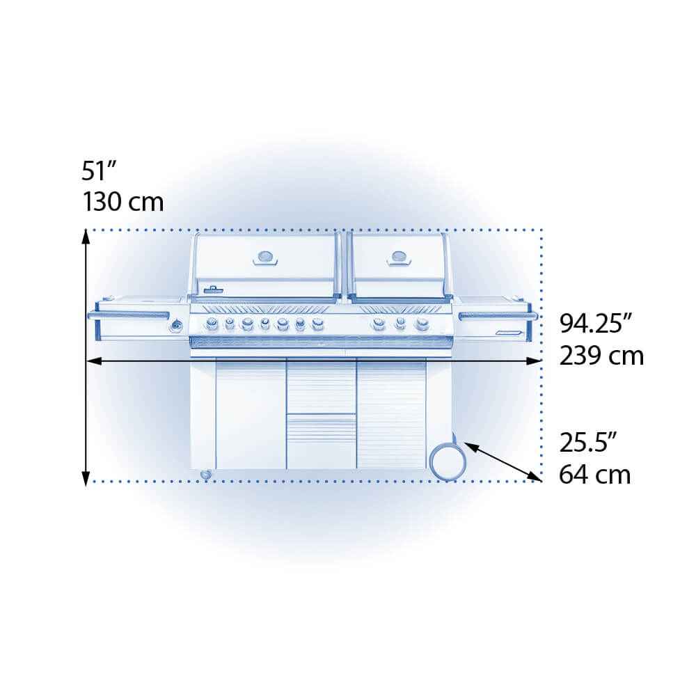 Patio Elegance Gas Grill Prestige PRO 825 RSBI with Power Side Burner and Infrared Features - Overture Gifts
