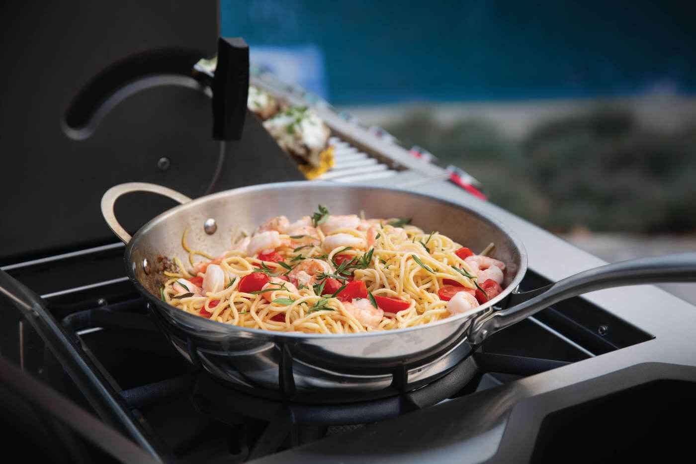 Patio Elegance Gas Grill Prestige PRO 825 RSBI with Power Side Burner and Infrared Features - Overture Gifts