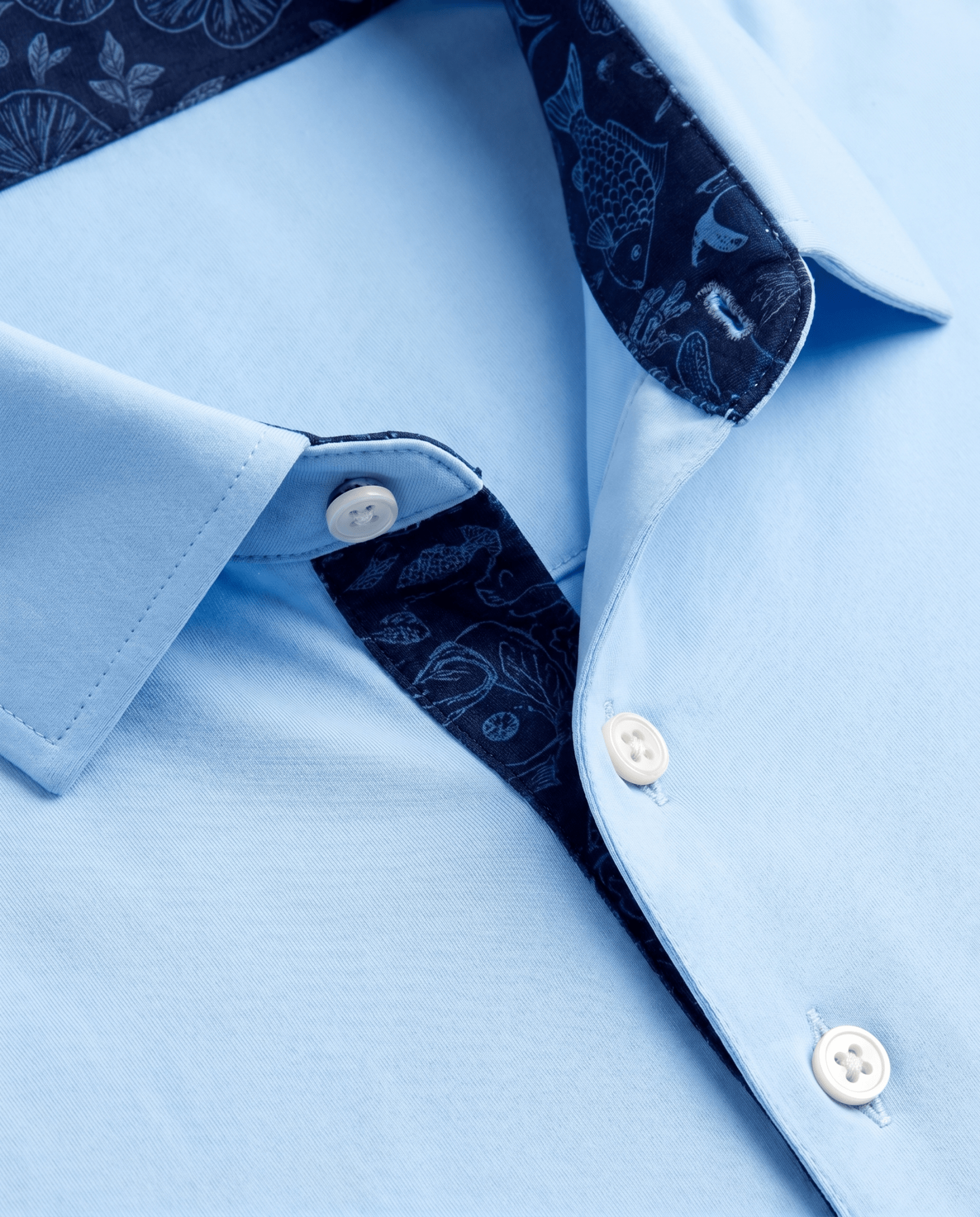 Personalized Groomsmen Golf Polo - Premium Blue Depths print - Performance Fabric - Overture Gifts