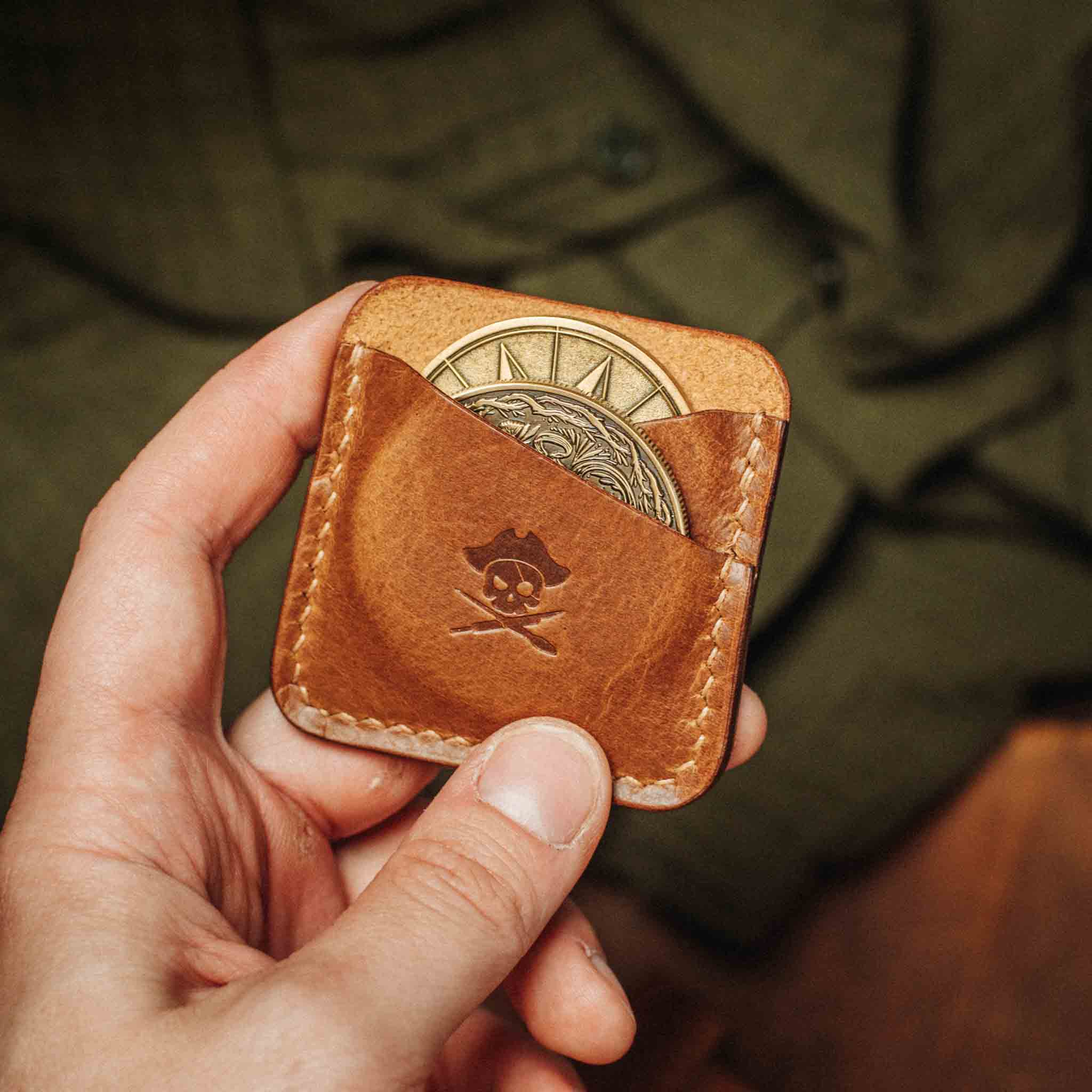 Peso Pocket Duo – Leather Holder for Two Coins | Pirate Goods - Overture Gifts