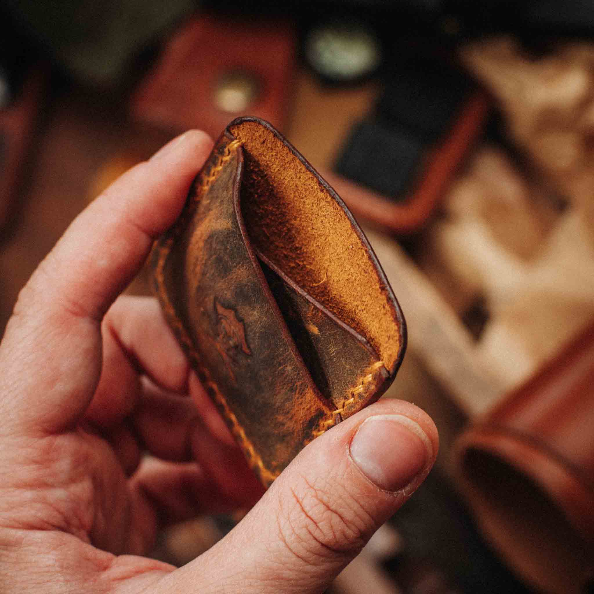Peso Pocket Duo – Leather Holder for Two Coins | Pirate Goods - Overture Gifts