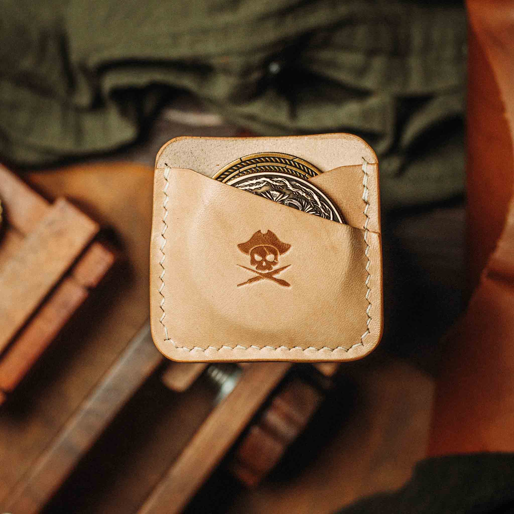 Peso Pocket Duo – Leather Holder for Two Coins | Pirate Goods - Overture Gifts