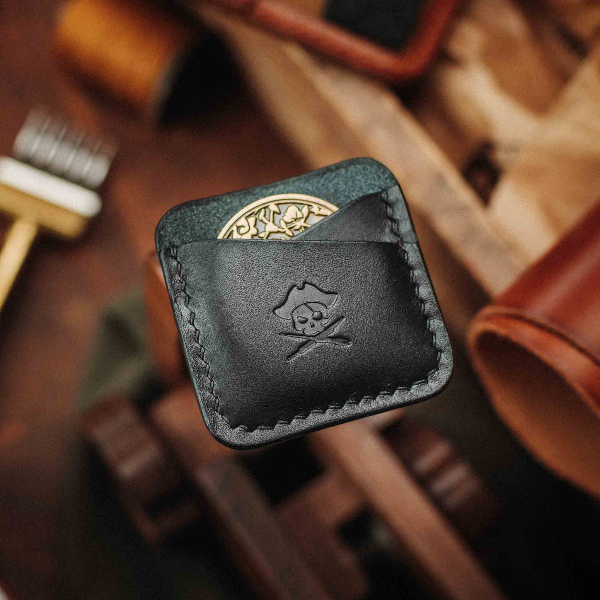 Peso Pocket Duo – Leather Holder for Two Coins | Pirate Goods - Overture Gifts