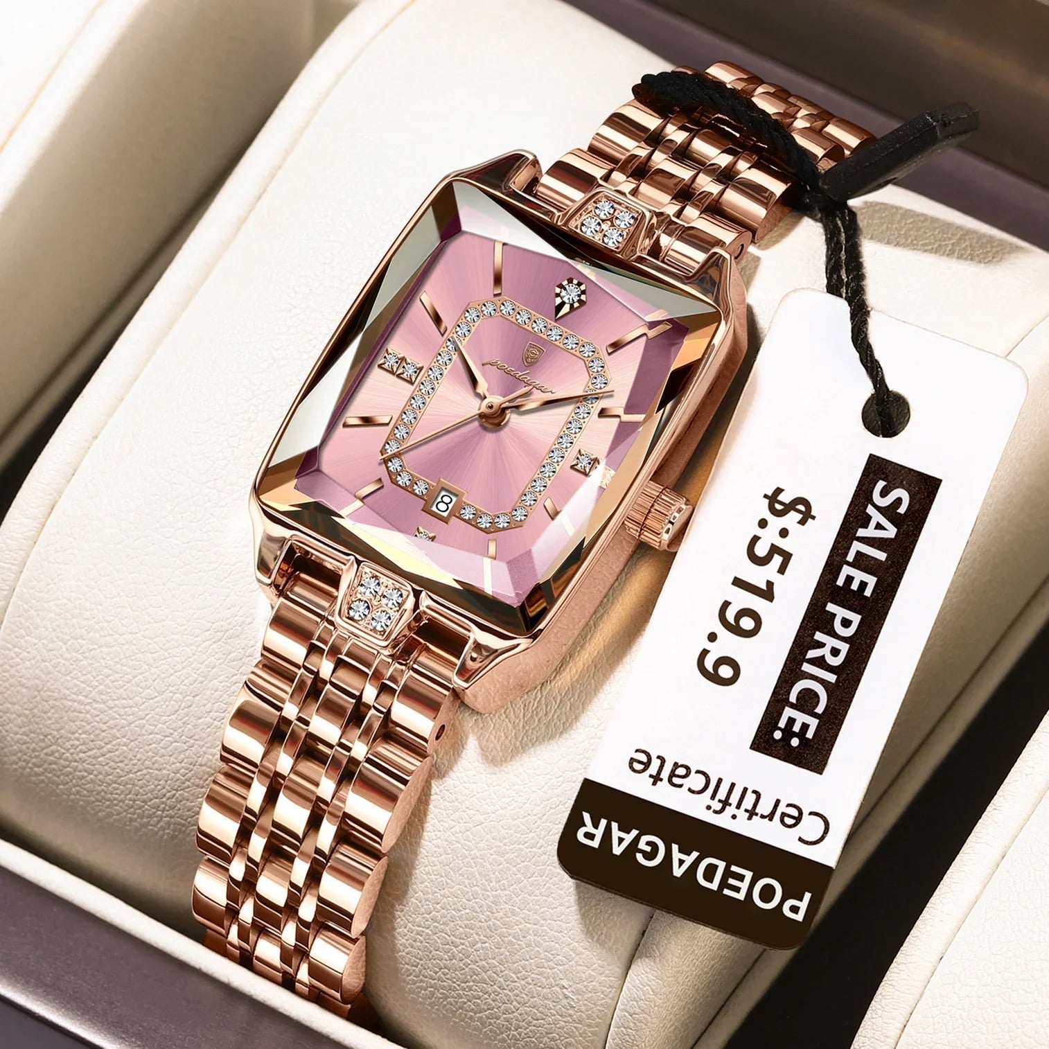 POEDAGAR Luxury Watch For Woman Waterproof Calendar High Quality Ladies Watch Stainless Steel Quartz Women's Watches Elegant+Box - Overture Gifts