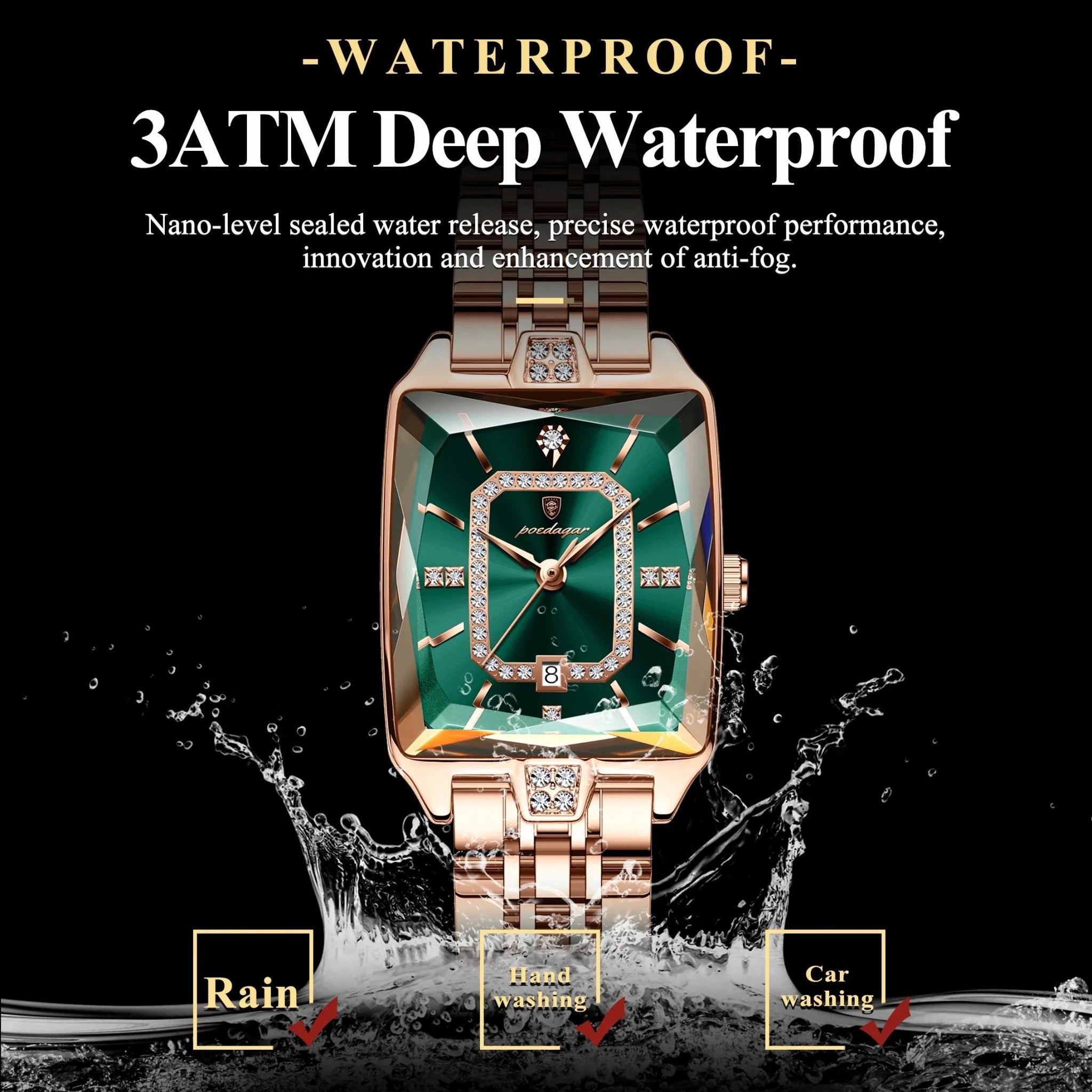 POEDAGAR Luxury Watch For Woman Waterproof Calendar High Quality Ladies Watch Stainless Steel Quartz Women's Watches Elegant+Box - Overture Gifts