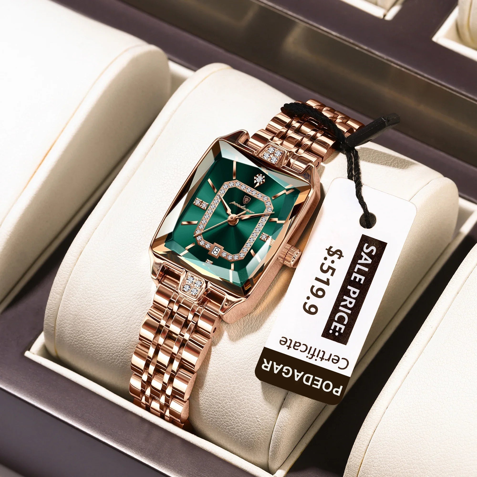 POEDAGAR Luxury Watch For Woman Waterproof Calendar High Quality Ladies Watch Stainless Steel Quartz Women's Watches Elegant+Box - Overture Gifts