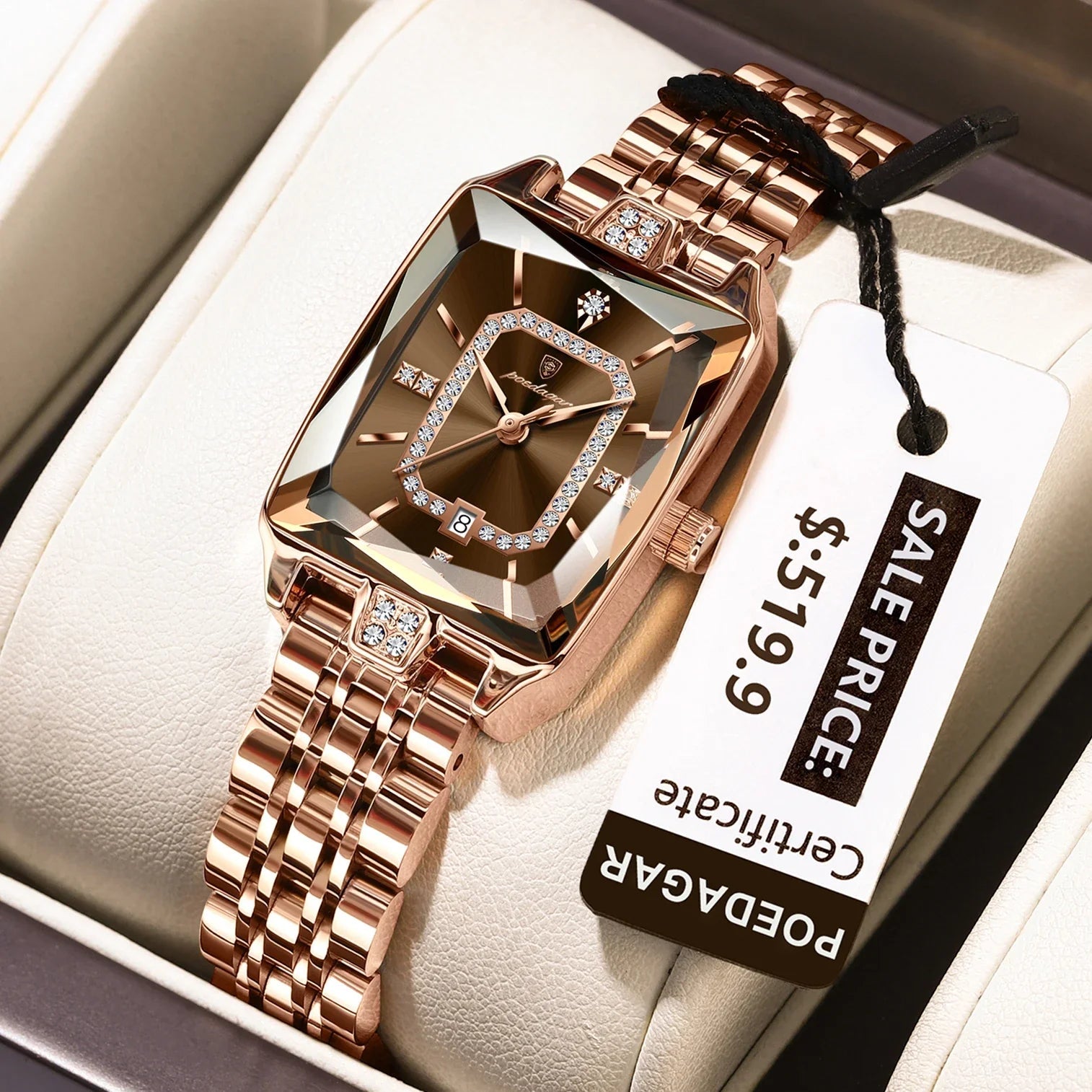 POEDAGAR Luxury Watch For Woman Waterproof Calendar High Quality Ladies Watch Stainless Steel Quartz Women's Watches Elegant+Box - Overture Gifts