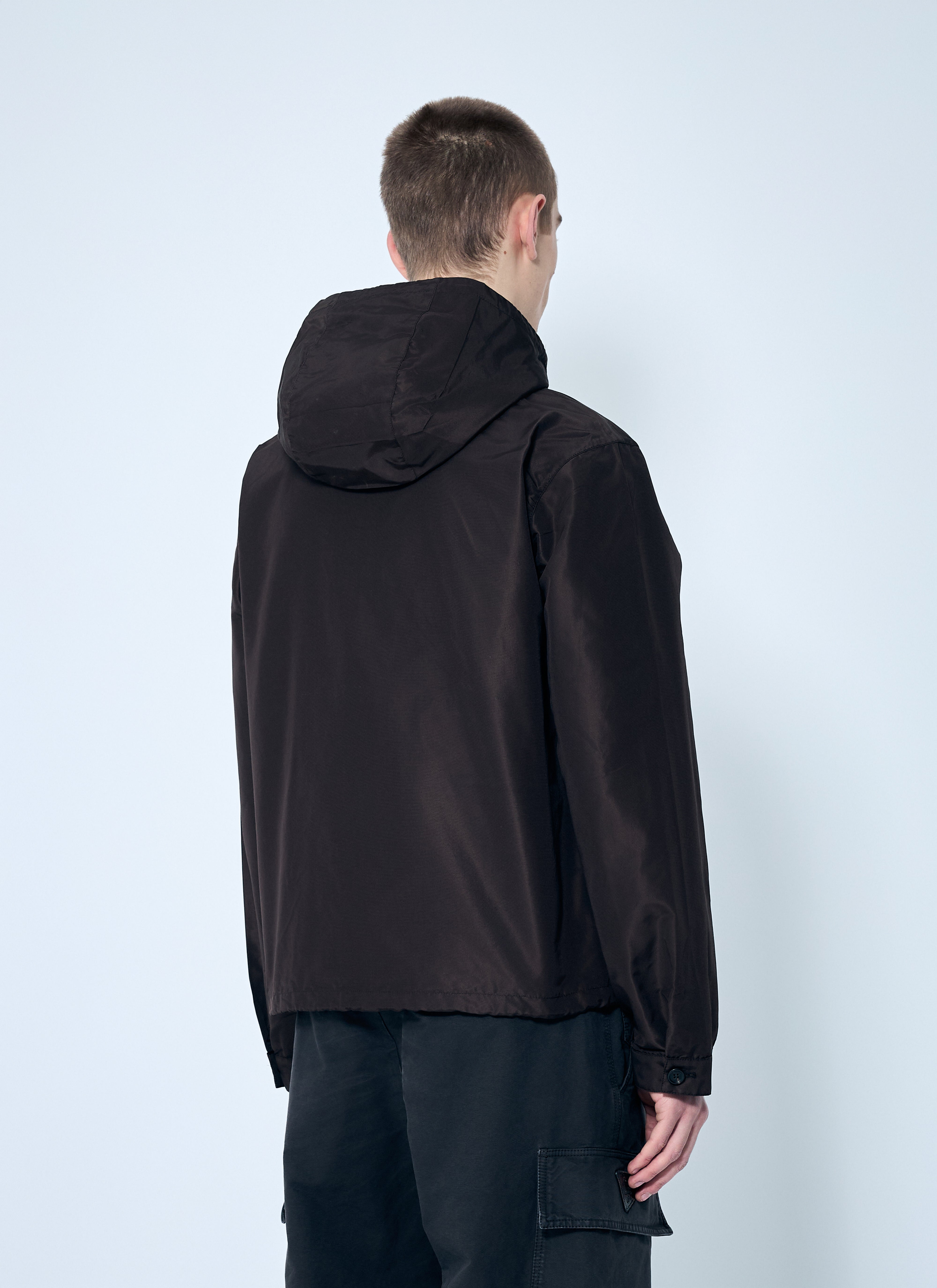 Prada Men Silk Hooded Jacket