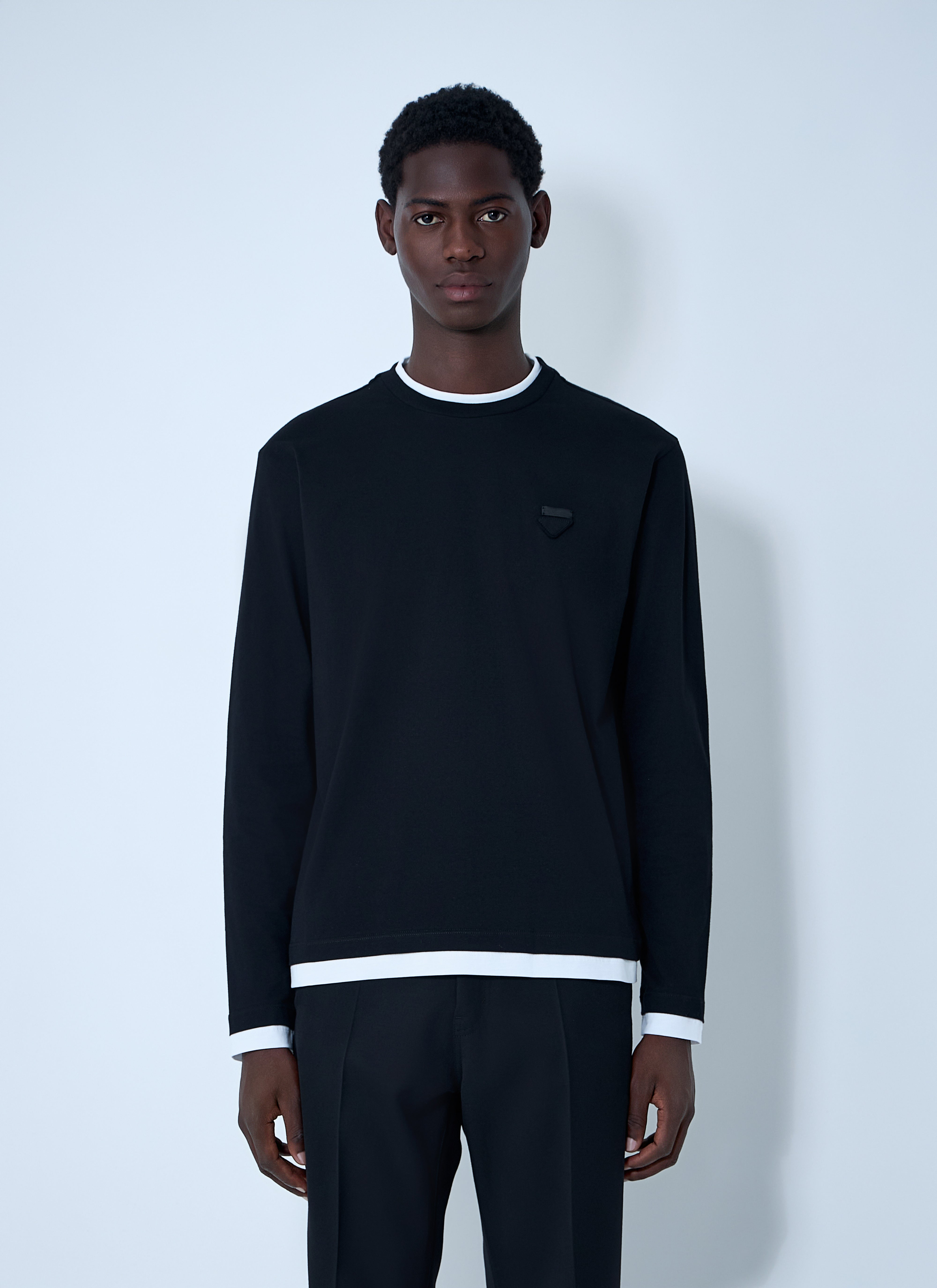 Prada Men Logo Motif T-Shirt