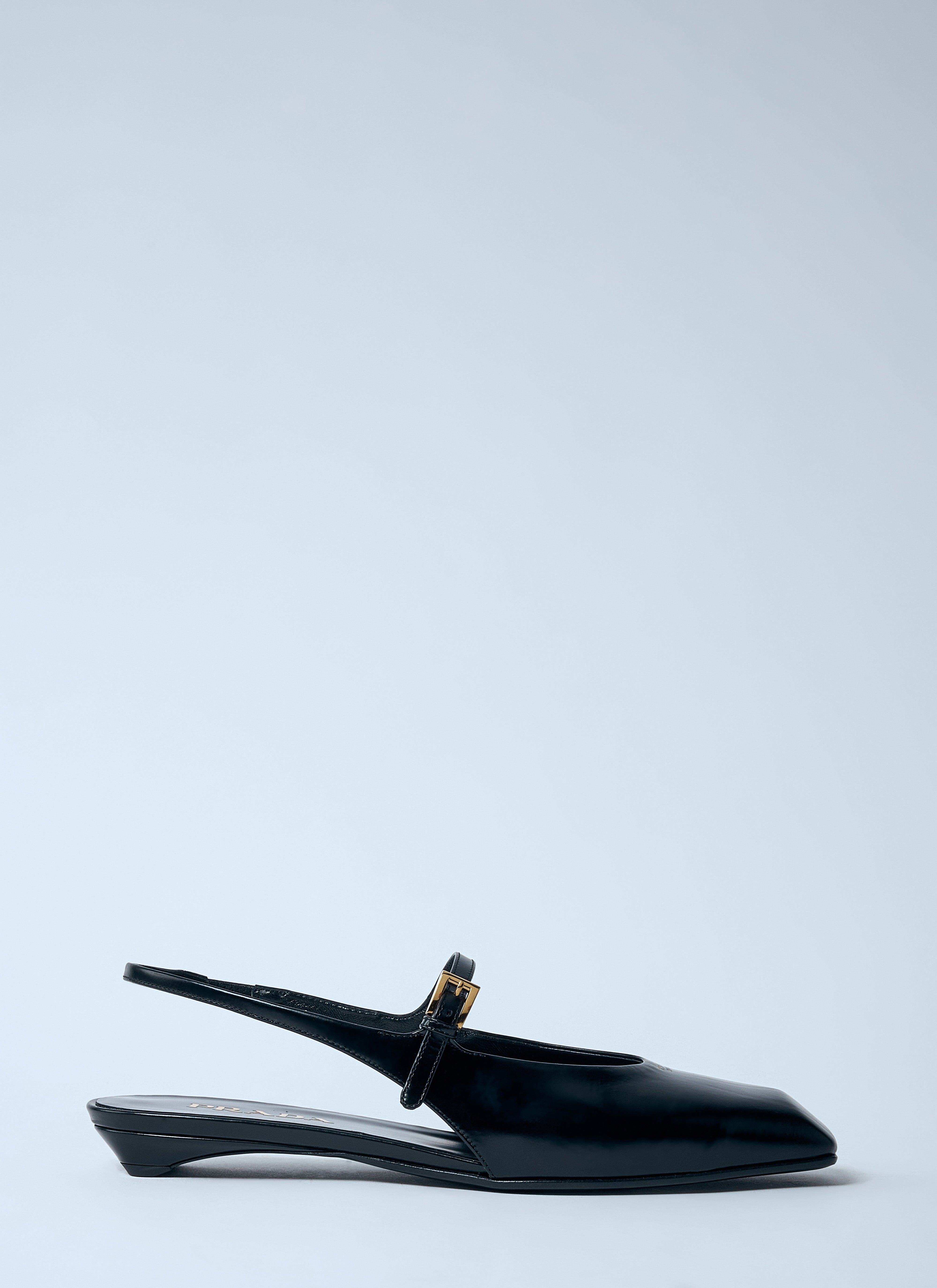 Prada Women Leather Slingback Ballerina Pumps