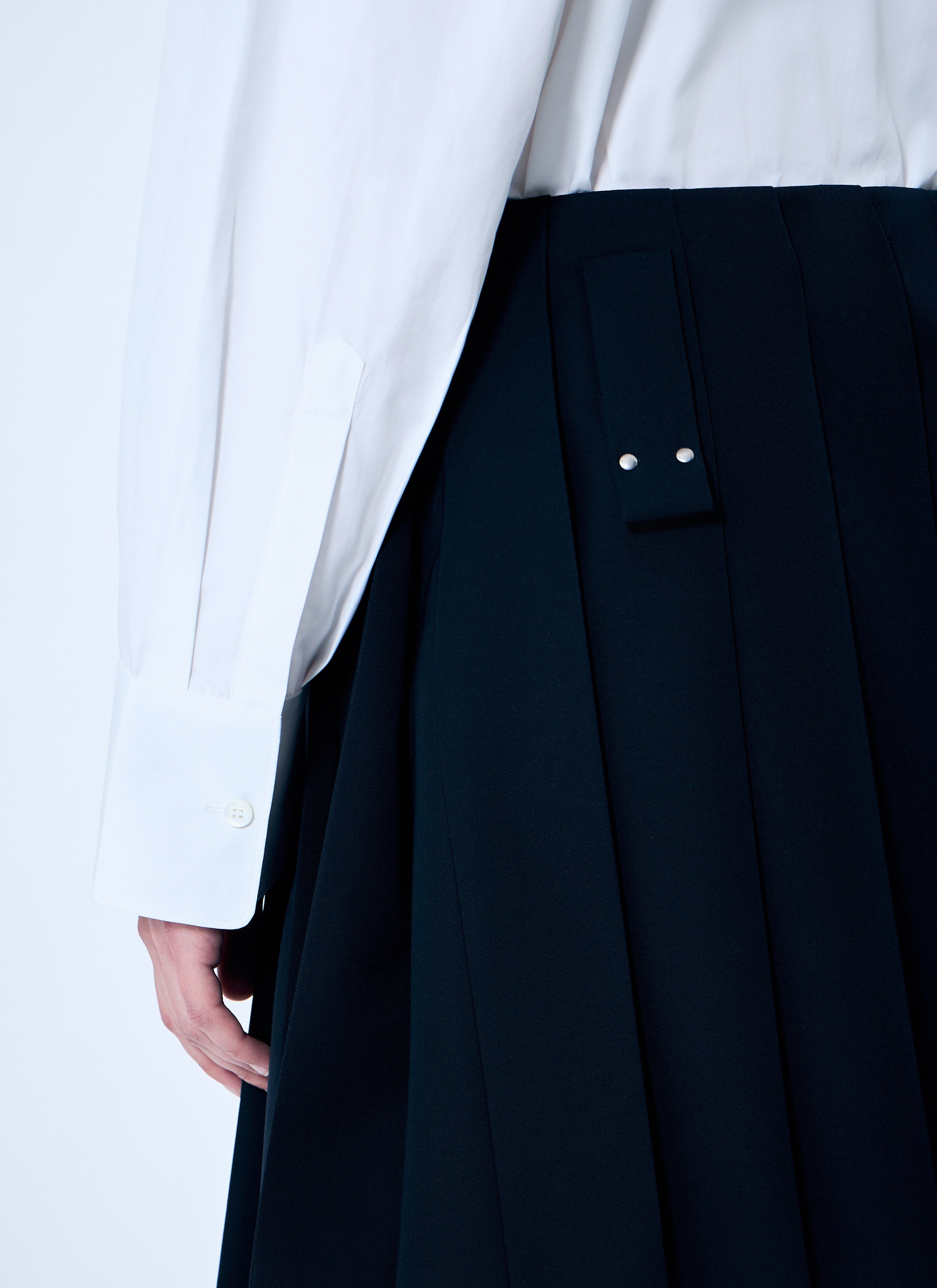 Prada Women Pleated Wool Skirt