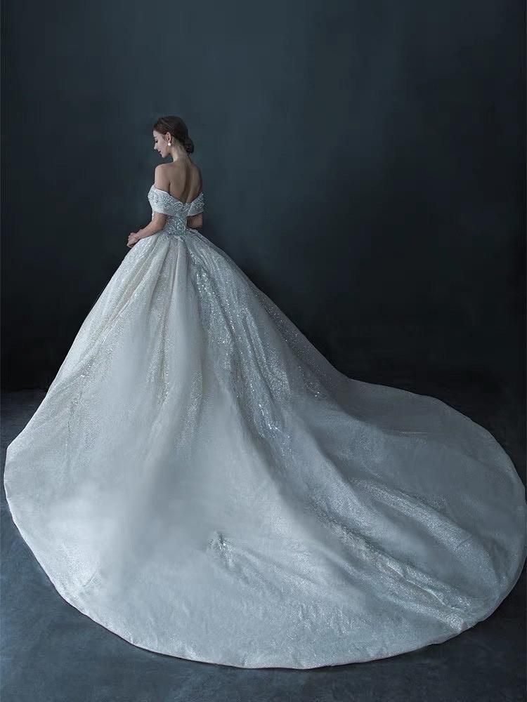 Luxury Wedding Gown With Crystals EDW101