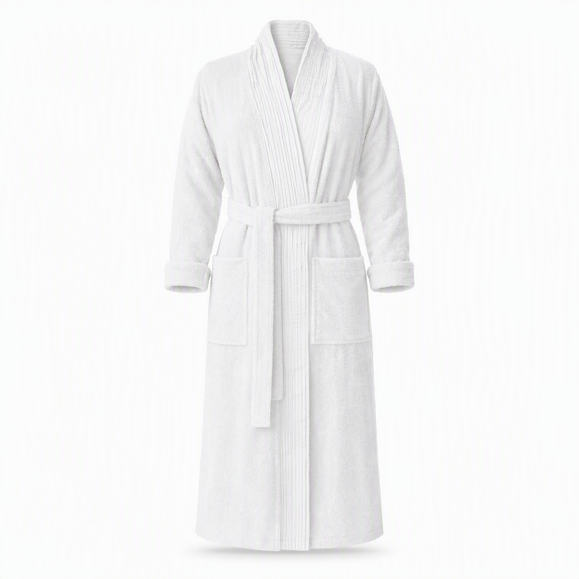 Turkish Cotton Terry Cloth Pleated Bathrobe