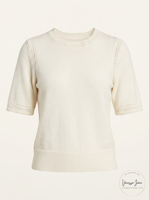Joie Feona Crochet Trim Sweater , Size XS