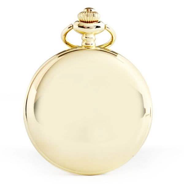 Retro Smooth Men Pocket Watch with Chain - Overture Gifts