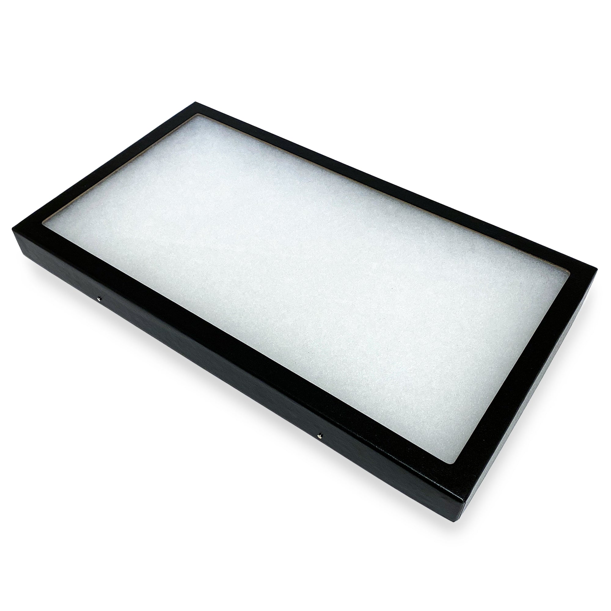 Classic Riker Mount Display Case - Black with Glass Top