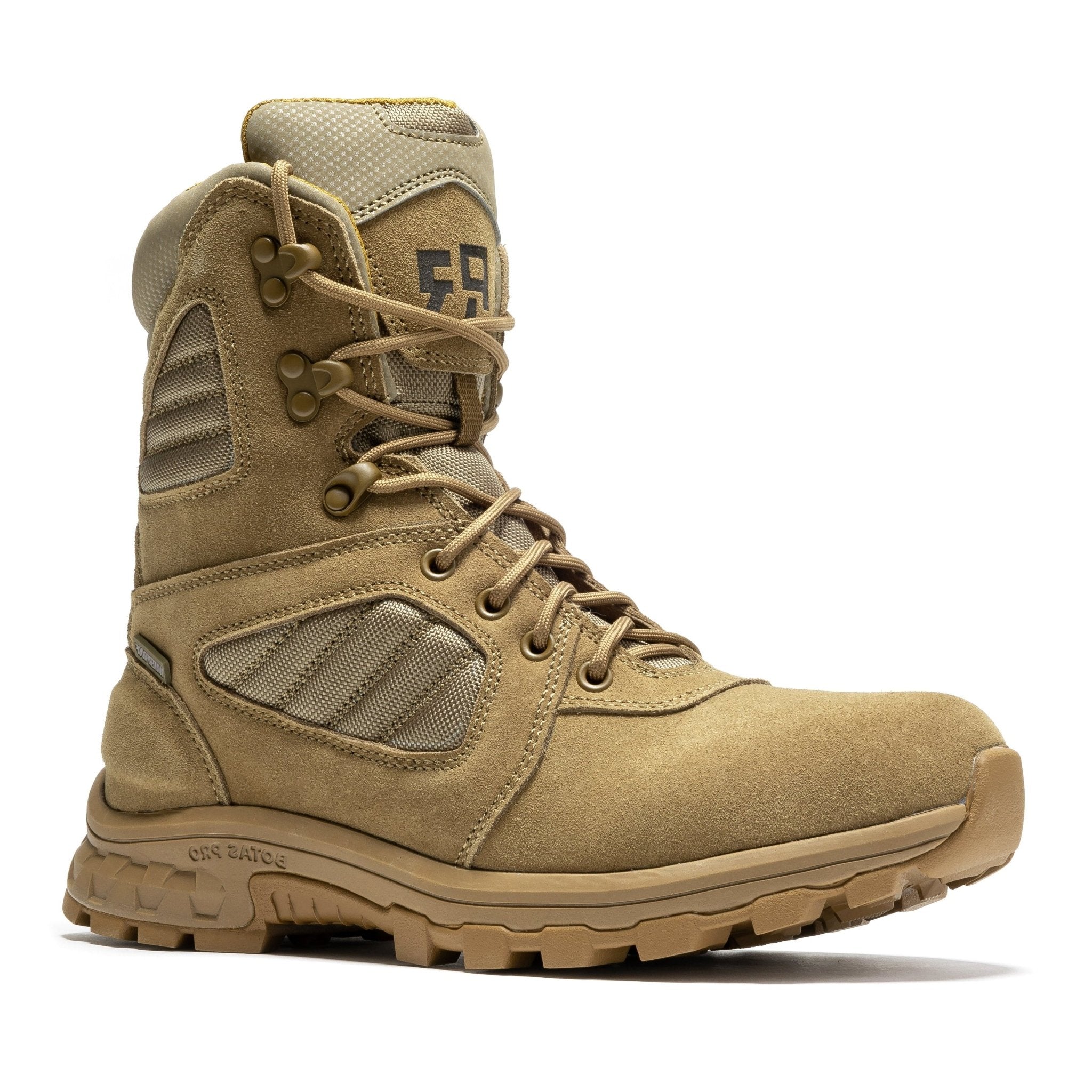 ROCKROOSTER Burano Coyote 8 inch Suede Leather Waterproof Tactical & Military Boots AB540 - Overture Gifts