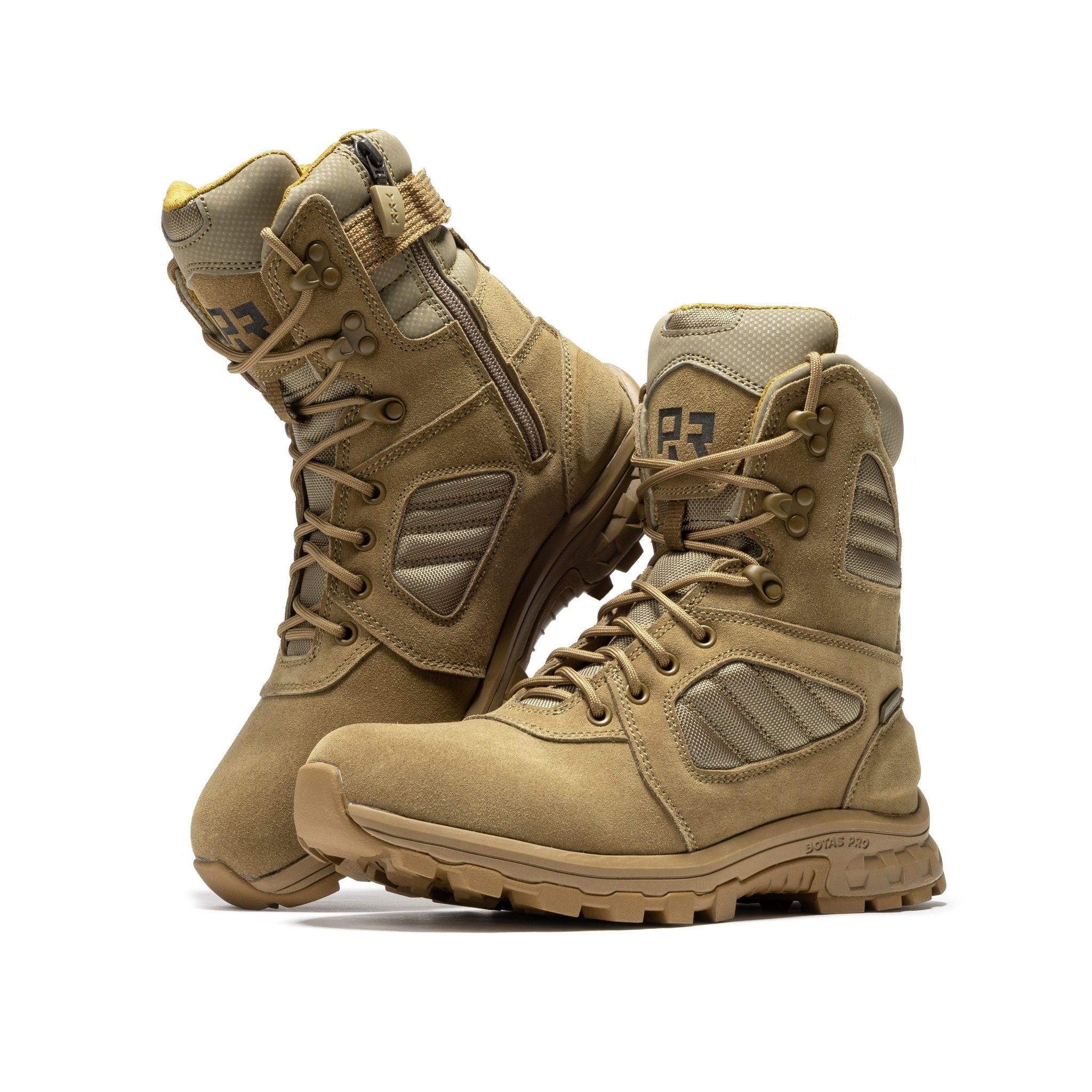 ROCKROOSTER Burano Coyote 8 inch Suede Leather Waterproof Tactical & Military Boots AB540 - Overture Gifts