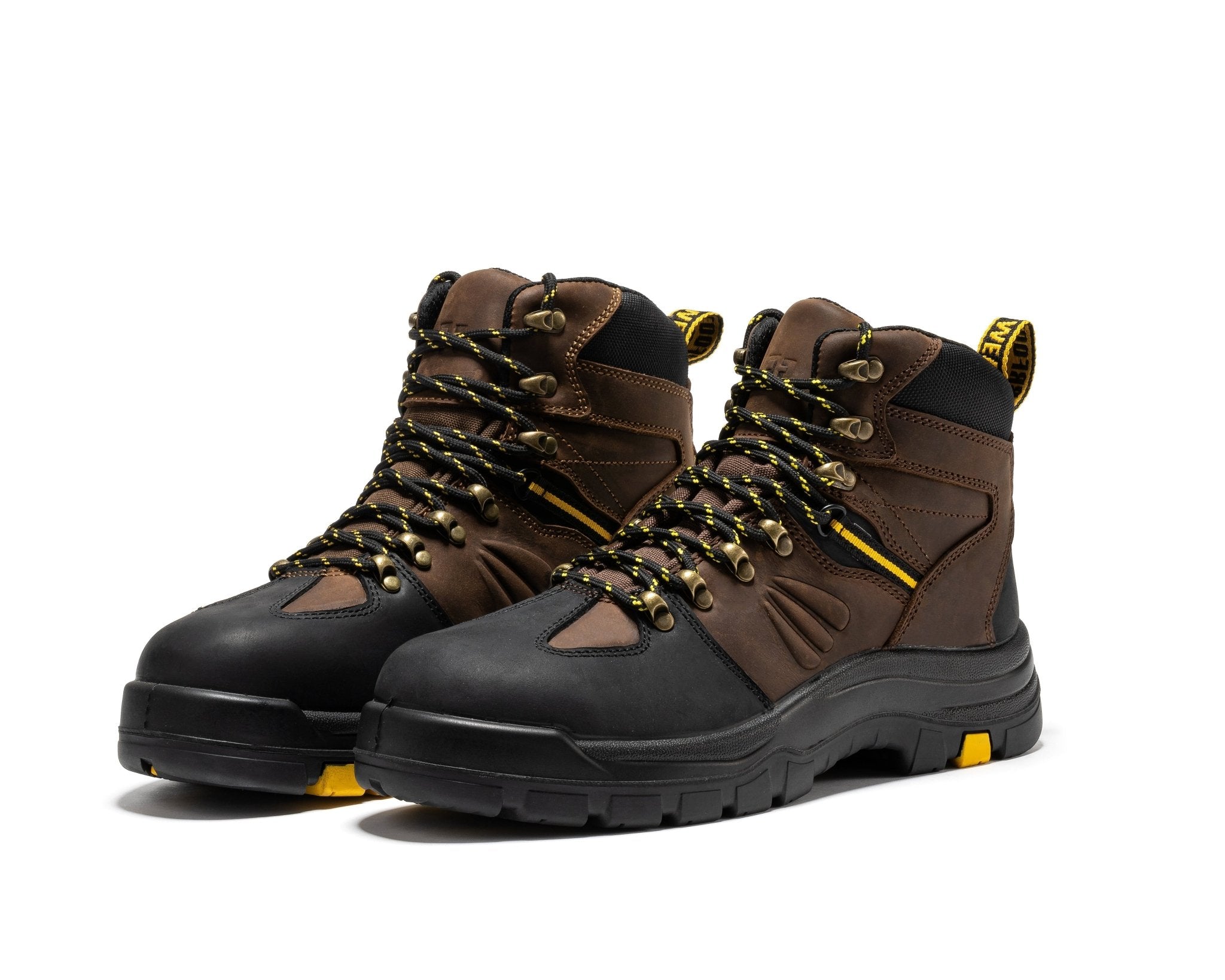 ROCKROOSTER Marfa Brown 6 inch Waterproof Composite Toe Leather Work Boots CP211 - Overture Gifts